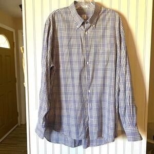Peter Millar Button Down Shirt Long Sleeve Plaid Check Mens XL